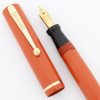 Sheaffer Flat Top 3-25 Fountain Pen (1930) - Orange w/GT, Full Size, Lever Filler,  Extra-Fine 3-25 nib (Very Nice, Restored)