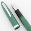 Sheaffer Cadet Fountain Pen (1953-63) -  Green w Chrome Plated Trim, Tip Dip Touchdown, Fine F1 Steel Nib (Excellent, Restored)