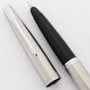 Parker 45 Flighter Fountain Pen (1970-9) - Brushed Steel w/Chrome Trim,  Fine Nib (Excellent, Works Well) Parker 45 Flighter Fountain Pen (1970-9) - Brushed Steel w/Chrome Trim,  Fine Nib (Excellent, Works Well)