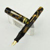 Townsend Fountain Pen - Oversize Black & Pearl Marble, Flexible 14k Nib (Very Nice, Restored)