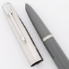 Parker 51 Vacumatic Fountain Pen (1947 - T7) - Dove Grey w Lustraloy Cap, Medium-Fine (Very Nice, Restored)