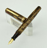 Wahl Eversharp Fountain Pen - Brown Striped Pyralin, Flexible Fine (Very Nice, Restored)