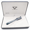 Visconti Ripple LE Fountain Pen (189/999) - Blue and White, 18k Gold Dreamtouch Medium Nib (Excellent + in Box, Works Well)