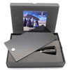 Delta Titanio Fountain Pen (1982) - Black w/Chrome Trim, C/C, Medium Titanium Nib (Near Mint in Box, Works Well)