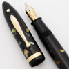 Sheaffer Balance Lifetime Oversized Fountain Pen (mid 1930s) - Ebony Pearl w/GT, Short Flat Hump Clip, Vac-Fil, 14k Medium-Broad Nib (Excellent, Restored)