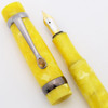 Stipula I Castoni Citrino Fountain Pen - Lemon Yellow w Gunmetal Trim, 18k Fine Nib (Excellent, Works Well)