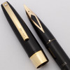 Sheaffer Imperial Lifetime "Signature" 2000 Cartridge Pen (1963) - Black, Fine 14k Inlaid Nib, 14k Cap Band, Button Converter (New Old Stock, Works Well)
