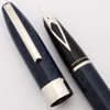 Sheaffer Legacy Heritage Fountain Pen (2004) - Blue Leather Lacquer, GP Trim, C/C, 18k Medium Nib (Near Mint in Box, Works Well)