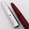 Waterman Taperite "New" Crusader Fountain Pen (1950s) - Red, Steel Cap, Medium-Fine Semi-Flex 14k Nib (Very Nice, Restored)