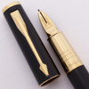 Parker Ingenuity 5th Slim Pen - Black Lacquer w Gold Trim, Slim Size, Felt Tip (Near Mint, Works Well)