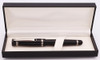 Levenger (Stipula) Verona Fountain Pen (2000s) - Black w/Gunmetal Trim, C/C, Fine 14k Nib (Near Mint in Box, Works Well)