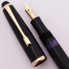 Montblanc 342G Fountain Pen (1950s) -- Basic Black w/GP Trim, Piston Filler, 14k Medium Flexible Nib (Excellent, Works Well)