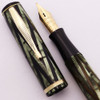 Waterman Ink-Vue Fountain Pen (Canada, 1935) - Emerald Ray, Flexible Medium Keyhole Nib (Excellent, Restored)