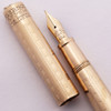 Ingersoll Ringtop Fountain Pen  (1930s) - Gold Overlay, Lever Filling System, Flexible Fine 14k Nib (Excellent, Restored)