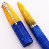 Parker 51 Ariel Kullock "Fantasy" Aerometric - Lined Two Colors, Yellow/Blue, Fine Gold Nib (Excellent, Works Well) Parker 51 Ariel Kullock "Fantasy" Aerometric - Lined Two Colors, Yellow/Blue, Fine Gold Nib (Excellent, Works Well)