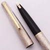 Sheaffer Stylist Fountain Pen (1960s) - Brushed Metal w/Gold Clip, C/C,  14k Fine Stylpoint Nib (Excellent +, Works Well)