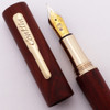 Conklin Endura Modern Fountain Pen - Mahogany Wood, GP Trim, Fine Steel Nib (Excellent +, Works Well)