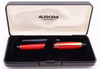 Aurora Ipsilon Fountain Pen - Red w Gold Trim & Black Accents, C/C, GP Medium Nib (Near Mint in Box, Works Well)