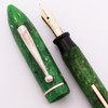 Good Service (National) Combo Pen/Pencil - Jade Green, Lever Filler, Flexible 14k Eversharp Nib (Excellent, Restored)
