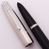 Parker 51 Aerometric Demi Fountain Pen (1950) - Black, Lustraloy Cap, Medium-Fine Nib (Excellent, Works Well)
