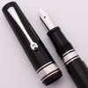 Omas Milord Advanced Cartridge System Fountain Pen - Black Resin, Rhodium Trim, Medium Steel Nib (Excellent, Works Well)