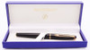 Waterman Hemisphere Fountain Pen - Black Lacquer w GP Trim, C/C, Medium Gold Nib (Excellent + in Box, Works Well)