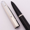 Parker 51 Special Aerometric Fountain Pen (1950s) - Black w Steel Cap, Medium Steel Nib (Excellent, Works Well)
