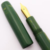 PSPW Prototype Fountain Pen for #8 Nibs - Custom Green Yellow Ripple Nikko Ebonite, Bock 380 Compatible Nibs (New)