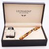 Leonardo Momento Zero Grande LE Arlecchino Fountain Pen -  Orange-Green Acrylic, 14k Stub Nib (Excellent in Box, Works Well)