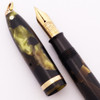 Sheaffer Balance Lifetime Petite Fountain Pen (c 1930s ) - Green Marble,  Ringtop, Lever Filler, 14k Fine Lifetime Nib (Excellent, Restored)
