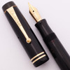 Parker Duofold Junior Fountain Pen - Streamline, Black, Fine Gold Nib (Excellent, Restored)