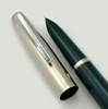 Parker 21 Fountain Pen - Trough Clip, Green, Fine (Very Nice)