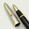 Sheaffer Triumph Sentinel DeLuxe Fountain Pen - First Version, Fine Lifetime Triumph Nib, Vac-Fil, Black (Excellent, Restored)