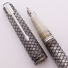 Parker 51 Ariel Kullock "Fantasy" Aerometric - Clear Crosshatch Barrel & Cap, Fine Steel Nib (Excellent, Works Well)