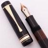 Montblanc 136 Fountain Pen (1946-8) - Basic Black w/GT,  Piston Filler,  Flexible Fine Steel Nib (Excellent, Works Well) Montblanc 136 Fountain Pen (1946-8) - Basic Black w/GT,  Piston Filler,  Flexible Fine Steel Nib (Excellent, Works Well)