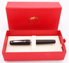 Stipula Vedo Demonstrator Fountain Pen - Black Resin w/Chrome Trim, C/C, Medium Steel Nib (Excellent +  in Box, Works Well)