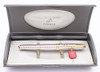 Parker Sonnet Chiseled Tartan Fountain Pen (2002) - Silverplate w GT, C/C, 18k Broad Nib (Excellent in Box, Works Well) Parker Sonnet Chiseled Tartan Fountain Pen (2002) - Silverplate w GT, C/C, 18k Broad Nib (Excellent in Box, Works Well)