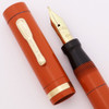 Conklin Endura Oversize Fountain Pen (1920s) - Orange, Lever Filler, Medium Flexible #7 Toledo Nib (Excellent, Restored)