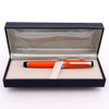 Sailor Pro Gear 21k Fountain Pen - Orange w Rhodium Trim, Black Ends, Standard Size, 21k H-F Nib (Near Mint in Box, Works Well)