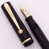 Sheaffer #22 Student Special Fountain Pen (late 1920s) - Black Permanite w Gold Trim, Lever Filler,  Fine 14k #22 Student Special Nib (Excellent, Restored)