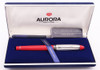 Aurora Ipsilon Sterling Collection Fountain Pen - Red with Sterling Silver Lined Cap, C/C,  Extra-Fine Steel Nib (Excellent + in Box, Works Well)