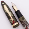 Sheaffer Balance Lifetime Fountain Pen (1930s) - Junior, Red Veined Grey Marble, Lever Filler, Fine (Very Nice, Restored)