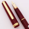 Platinum Fountain Pen (1980s) - Red w Gold Trim, C/C,  18k Extra Fine Nib (Excellent, Works Well)