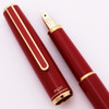 Pilot Fountain Pen (1984) - Red w Gold Trim, C/C, 14k Fine Nib (Excellent, Works Well)