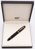Montblanc Meisterstuck 149 Fountain Pen (2010s) - Basic Black w Rose Gold Trim, Piston Fill, Extra-Fine 18k Nib (Near Mint in Box, Works Well)