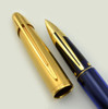 Waterman Edson Fountain Pen - Sapphire Blue, Medium Nib (Very Nice in Box)