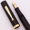 Waterman 52 Smooth BHR Fountain Pen - Black w GT, Lever Filler, Fine Flex #2 Nib (Excellent, Restored)