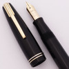 Waterman Commando Fountain Pen (1940s) - Black, Medium 14Kt Ideal Firm Nib, Lever Filler (Excellent +, Restored)