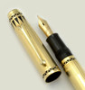 Wahl Eversharp Coronet Fountain Pen - Gold Filled Cap & Barrel, Black Inserts, Broad (Excellent, Restored)