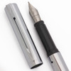 Waterman Graduate Fountain Pen (1980s) - Smooth Chrome, C/C, Fine Steel Nib (Excellent, Works Well)